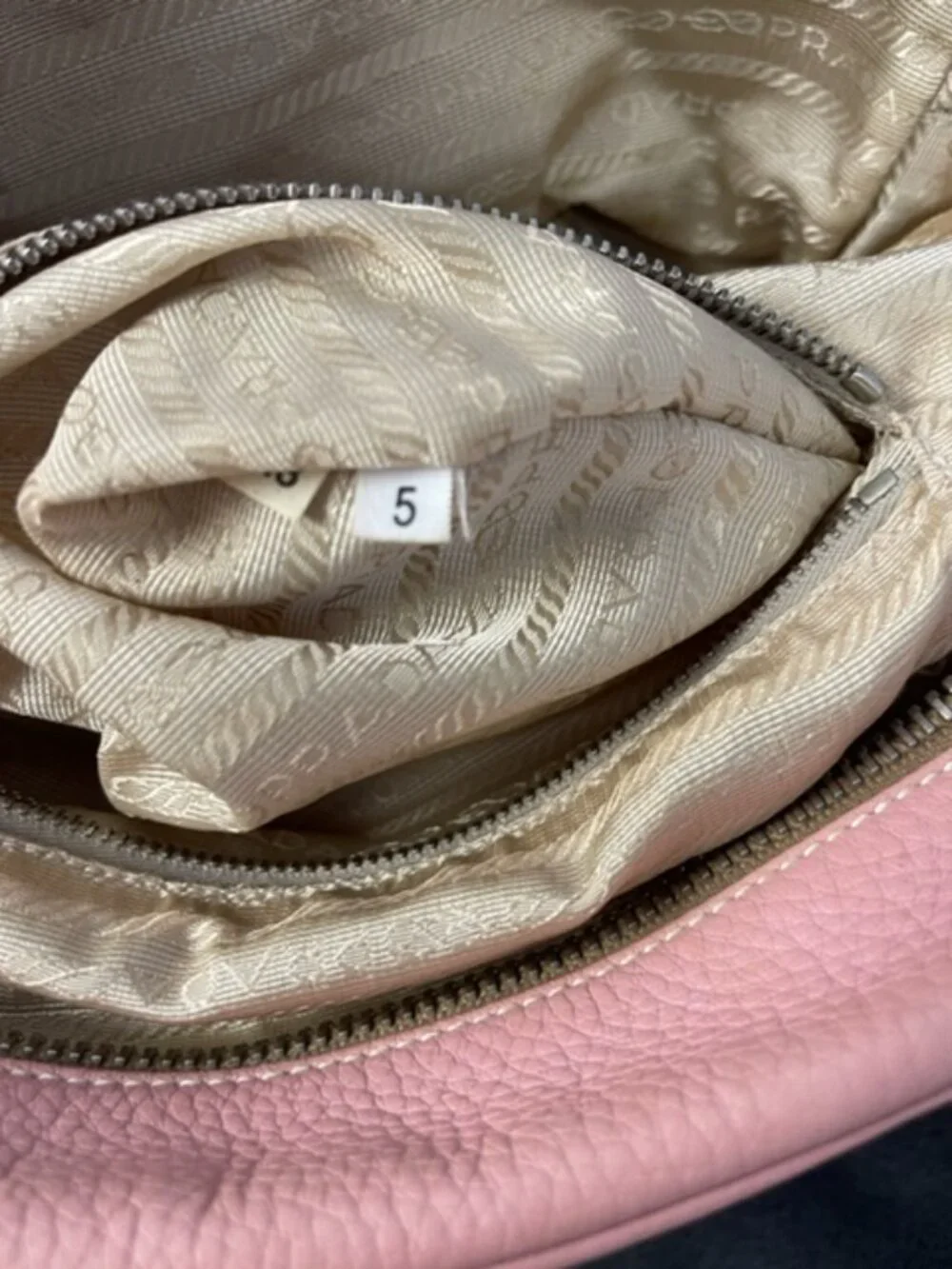 PRADA PINK LEATHER SATCHEL BAG, AUTHENTIC